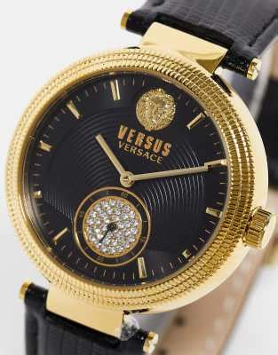 versus versace horloge zwart goud|Versace .